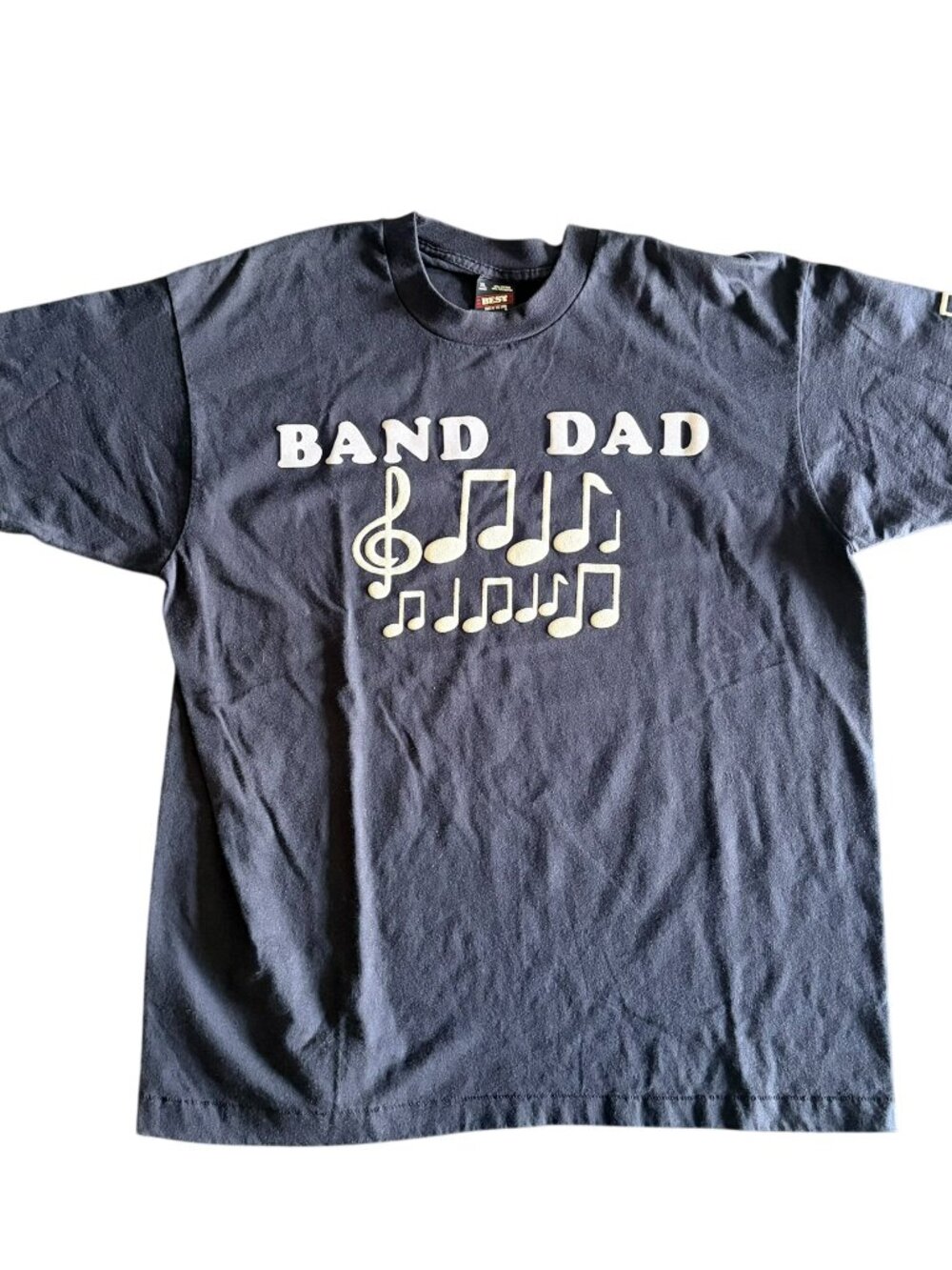 90s Vintage Band Dad Graphic Tee Tshirt Black White - Mens L XL